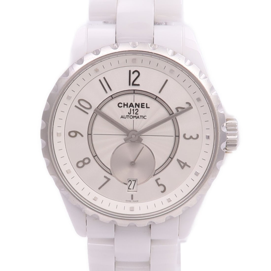 Chanel J12 H3837 White Ceramic and Steel Automatic Men's Wristwatch (1 of 15)