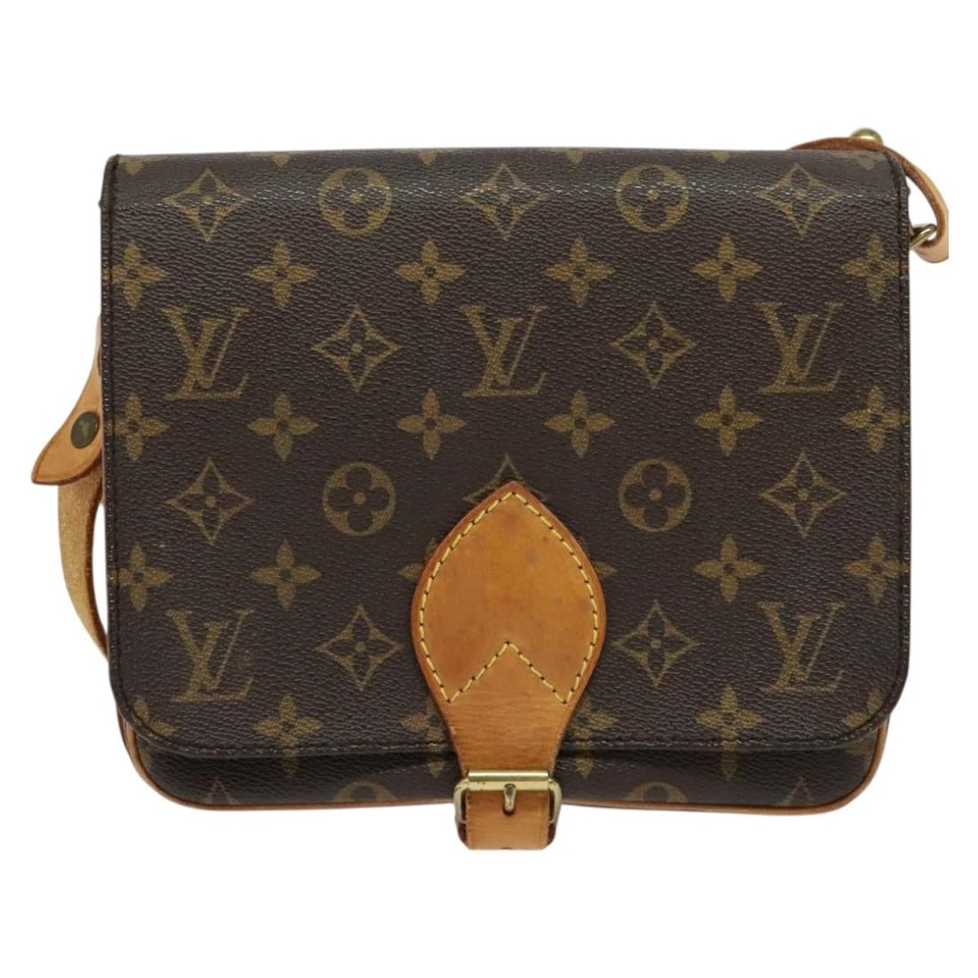 Louis Vuitton Cartouchiere Brown Canvas Shoulder Bag France: Louis Vuitton Cartouchiere Brown Canvas Shoulder Bag France This Louis Vuitton Cartouchiere handbag is crafted from monogram canvas in brown and designed for women. The bag features a structured silho