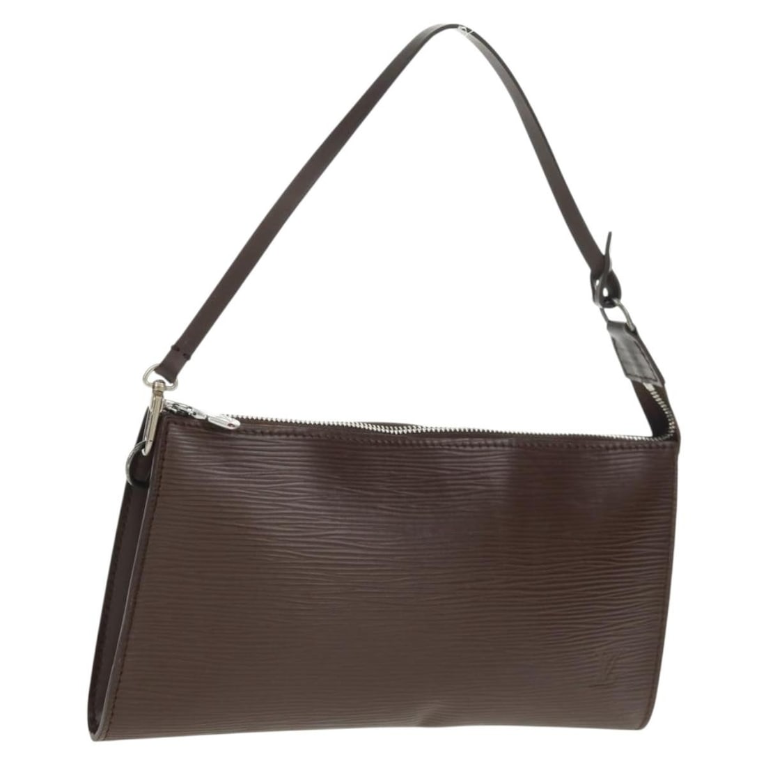 Louis Vuitton Epi Leather Mocha Pochette Accessoire Handbag M5294D: Louis Vuitton Epi Leather Mocha Pochette Accessoire Handbag M5294D This Louis Vuitton Epi Pochette Accessoires Pouch is crafted from Epi leather in a mocha color. Designed for women, the accessory pou