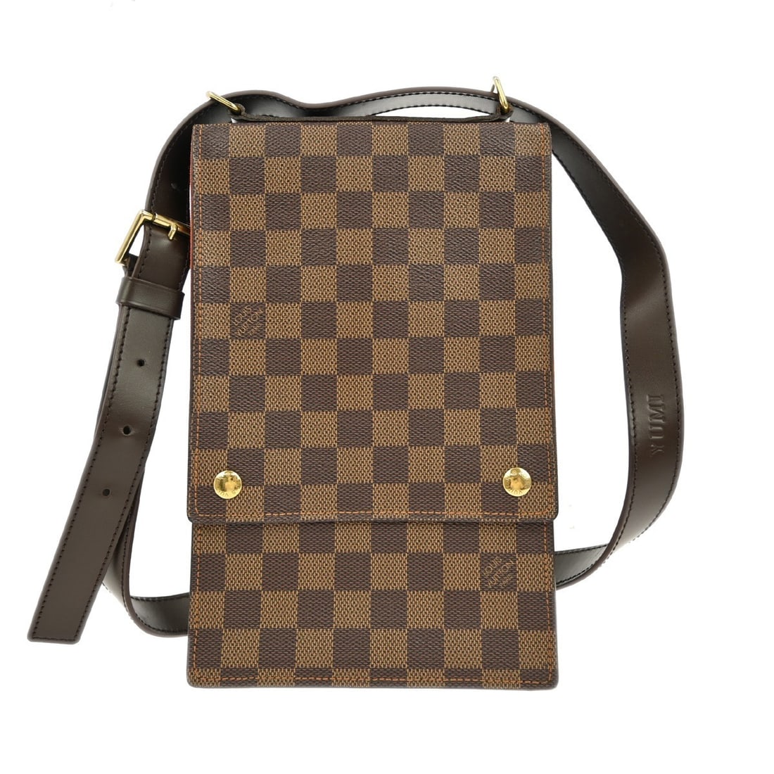 Louis Vuitton Portobello Damier Canvas Brown Vintage Shoulder Bag N45271: Louis Vuitton Portobello Damier Canvas Brown Vintage Shoulder Bag N45271 The Louis Vuitton Damier Portobello Shoulder Bag is a stylish medium-sized accessory perfect for casual occasions. Crafted from