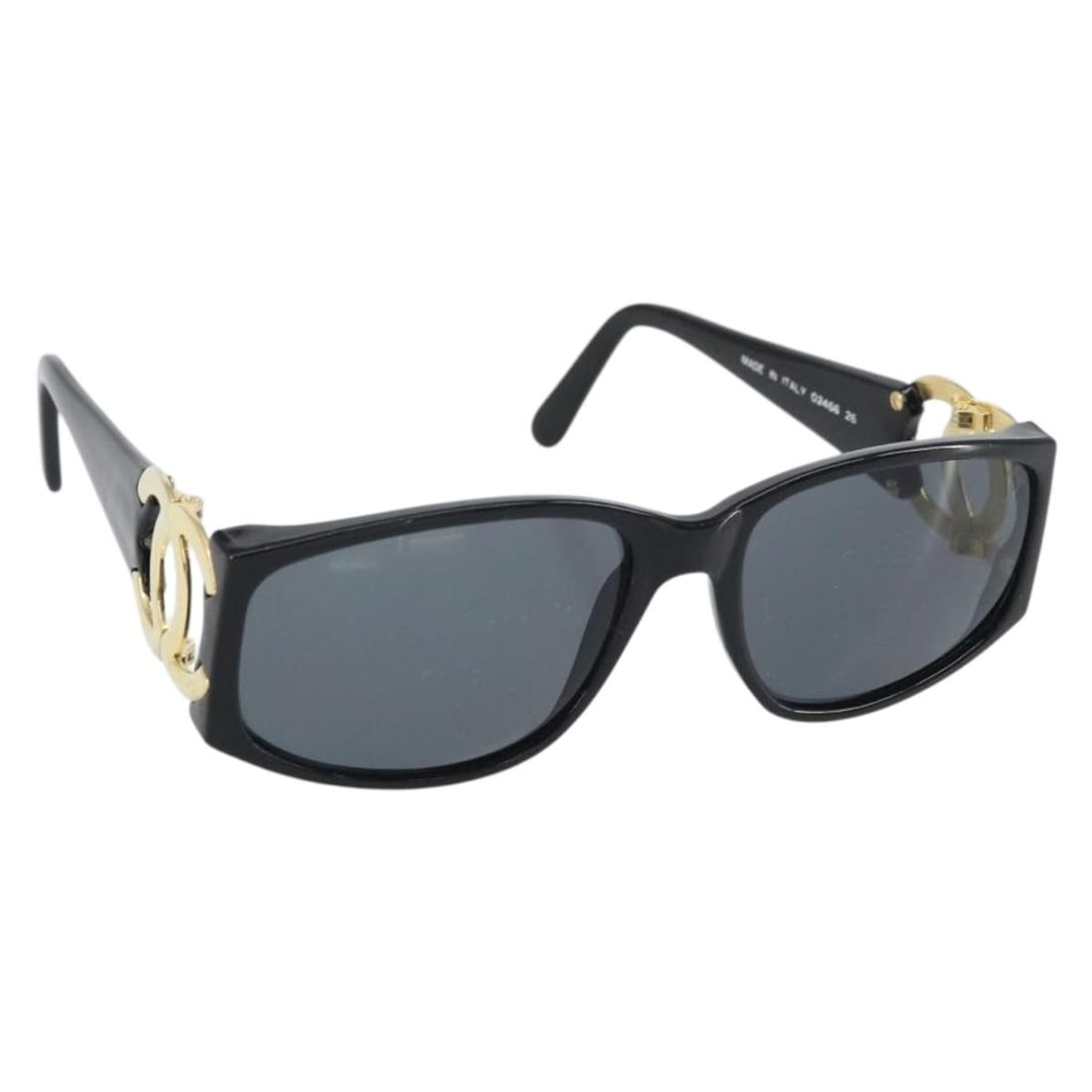 Black Plastic Chanel CC Logo Women's Sunglasses (1 of 11)