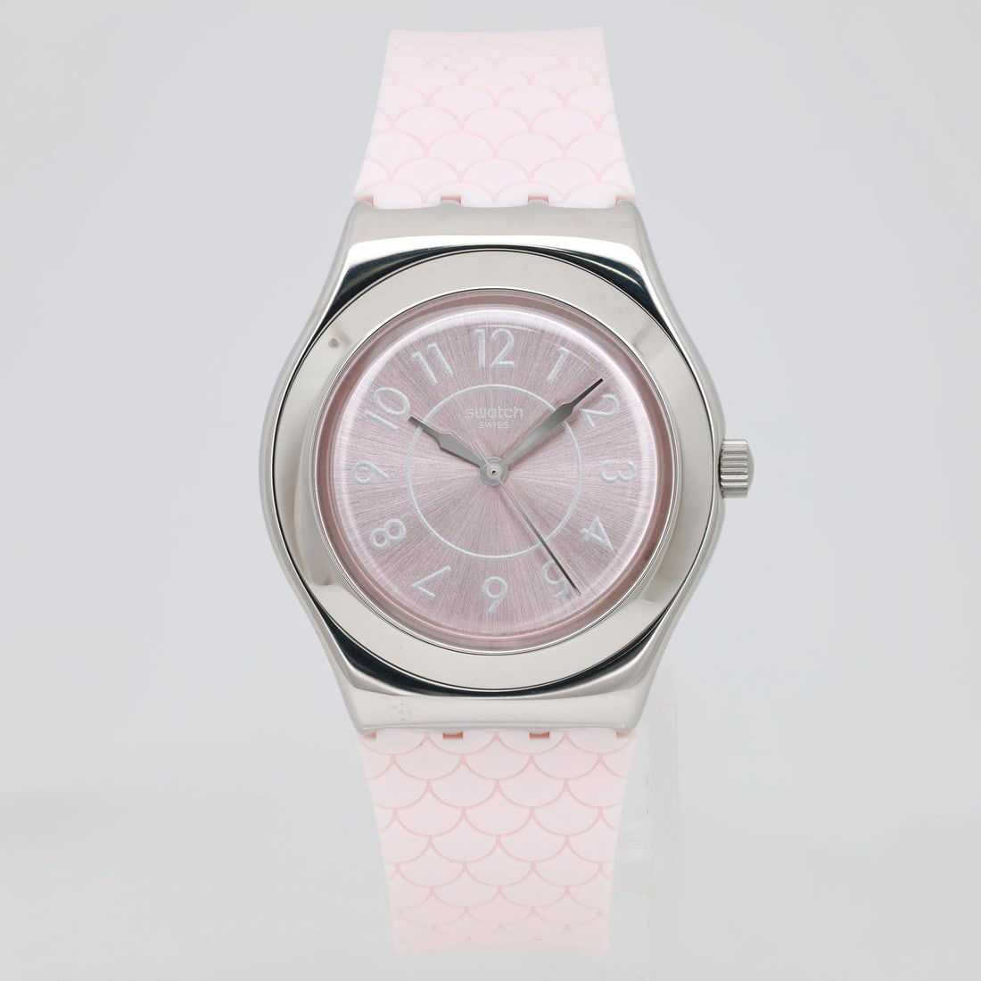 S-Watch Irony Quartz Ladies Watch 33mm Pink Dial Rubber Band YLZ101: S-Watch Irony Quartz Ladies Watch 33mm Pink Dial Rubber Band YLZ101 This stylish S-Watch features a vibrant pink dial complemented by a durable rubber band, making it perfect for casual wear. With a 3