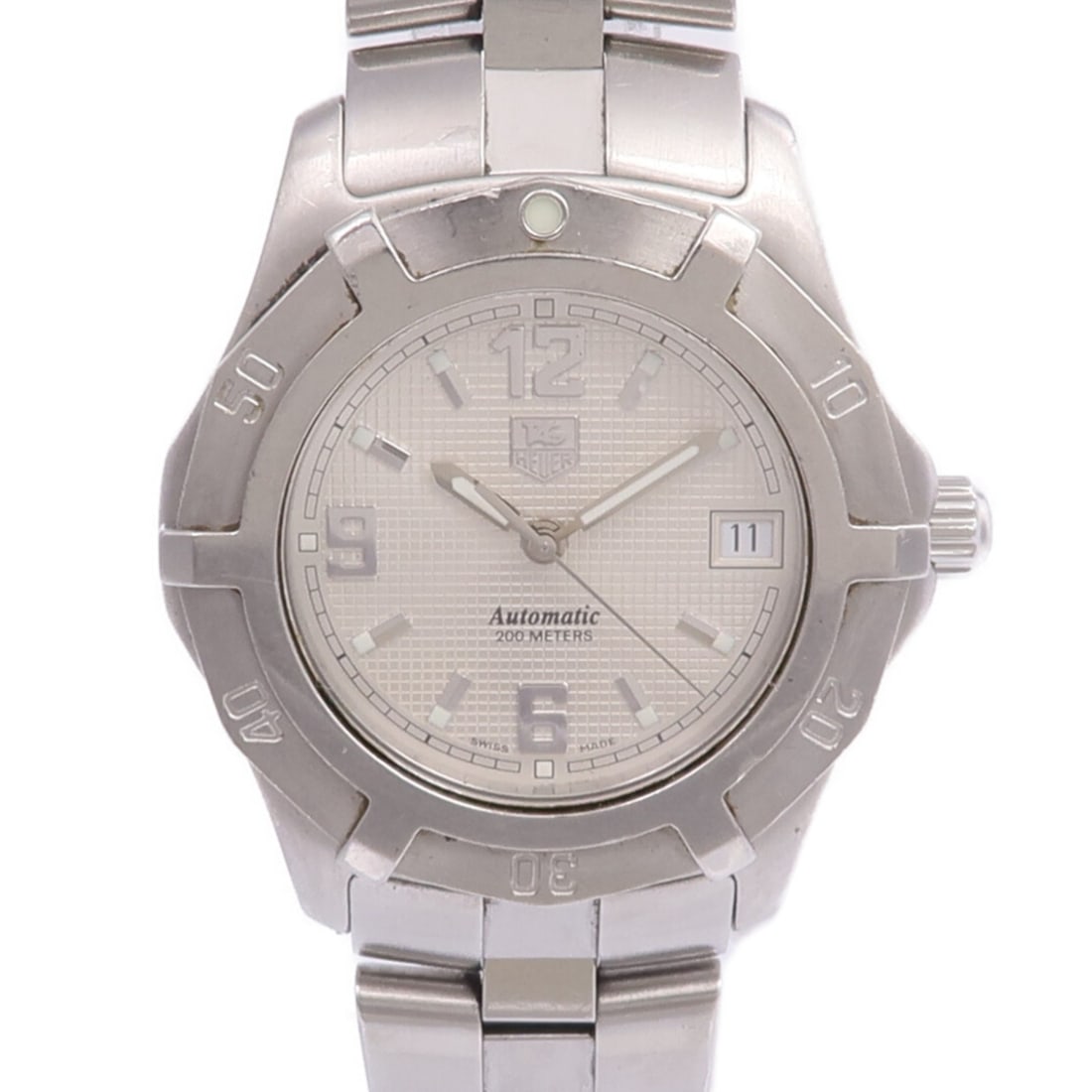 Automatic Stainless Steel Wristwatch TAG HEUER WN2110.BA0332 Silver Dial: Automatic Stainless Steel Wristwatch TAG HEUER WN2110.BA0332 Silver Dial This TAG HEUER WN2110.BA0332 automatic wristwatch features a stainless steel case and band in a silver tone. The watch is desig