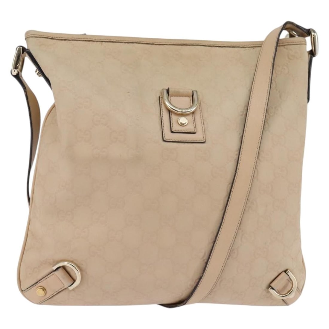 Gucci Guccissima Leather Abbey D-Ring Crossbody Bag Beige (1 of 18)
