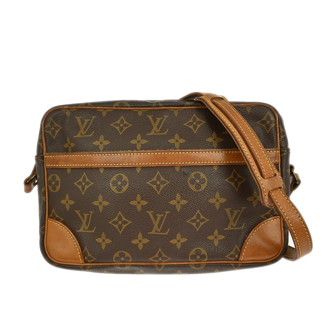 Louis Vuitton Trocadero 24 Monogram Shoulder Bag Brown Leather M51276: Louis Vuitton Trocadero 24 Monogram Shoulder Bag Brown Leather M51276 This Louis Vuitton Trocadero 24 shoulder bag features the iconic monogram pattern on brown leather with gold-tone hardware. Design