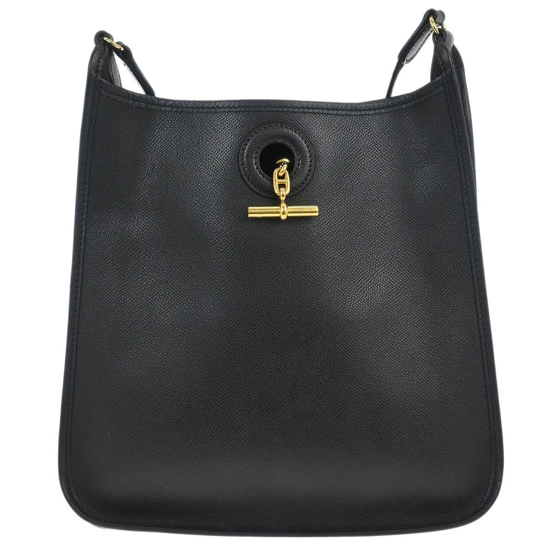 Hermes Vespa PM Medium Black Epsom Leather Shoulder Bag (1 of 10)