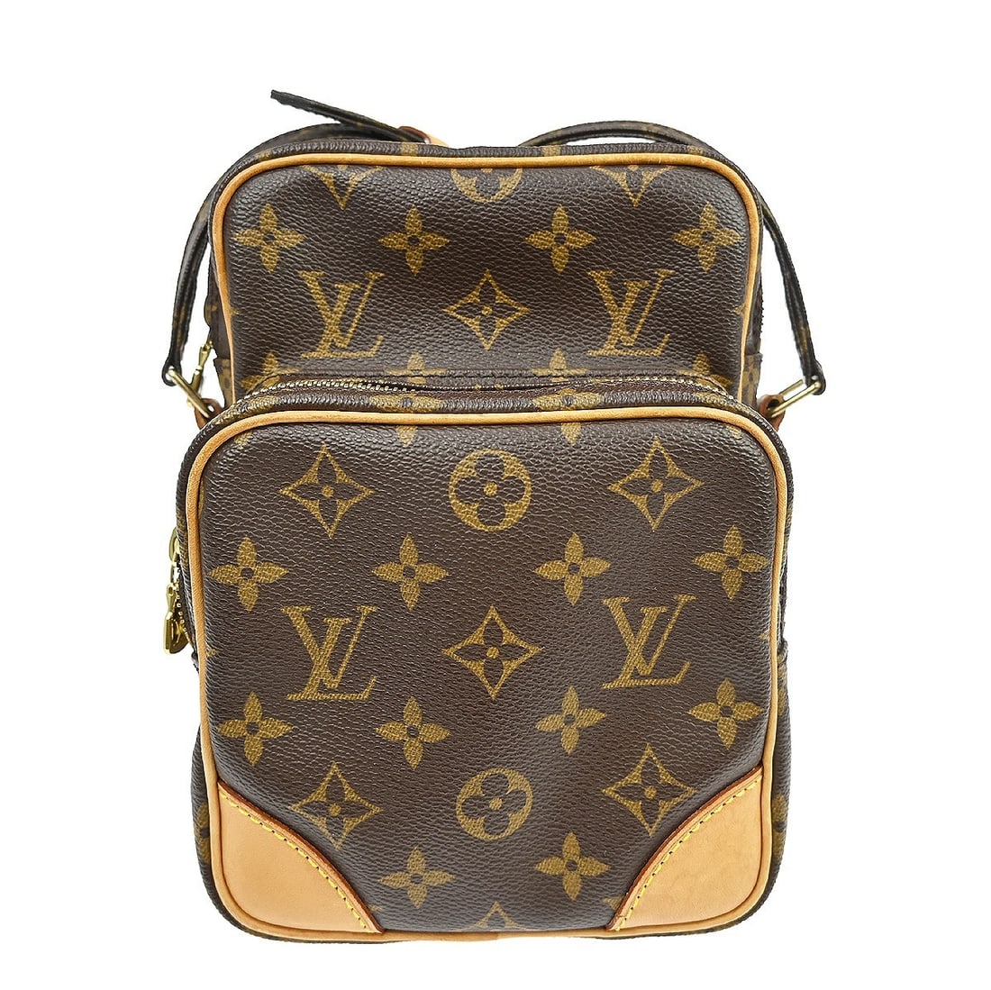 Louis Vuitton Amazone Monogram Canvas Medium Brown Crossbody Bag M45236: Louis Vuitton Amazone Monogram Canvas Medium Brown Crossbody Bag M45236 This Louis Vuitton Amazon crossbody bag features the iconic monogram canvas leather exterior with brown canvas leather strap and