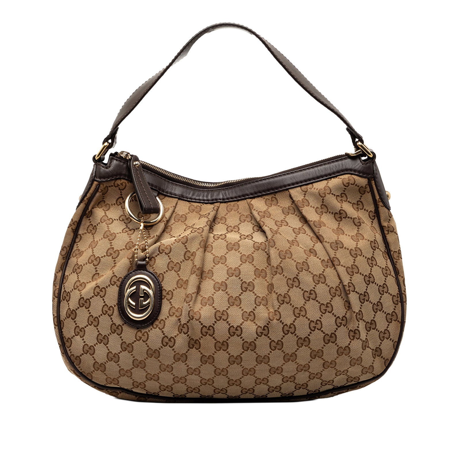 Gucci Sukey Shoulder Purse in GG Canvas with Leather Accents (1 of 10)