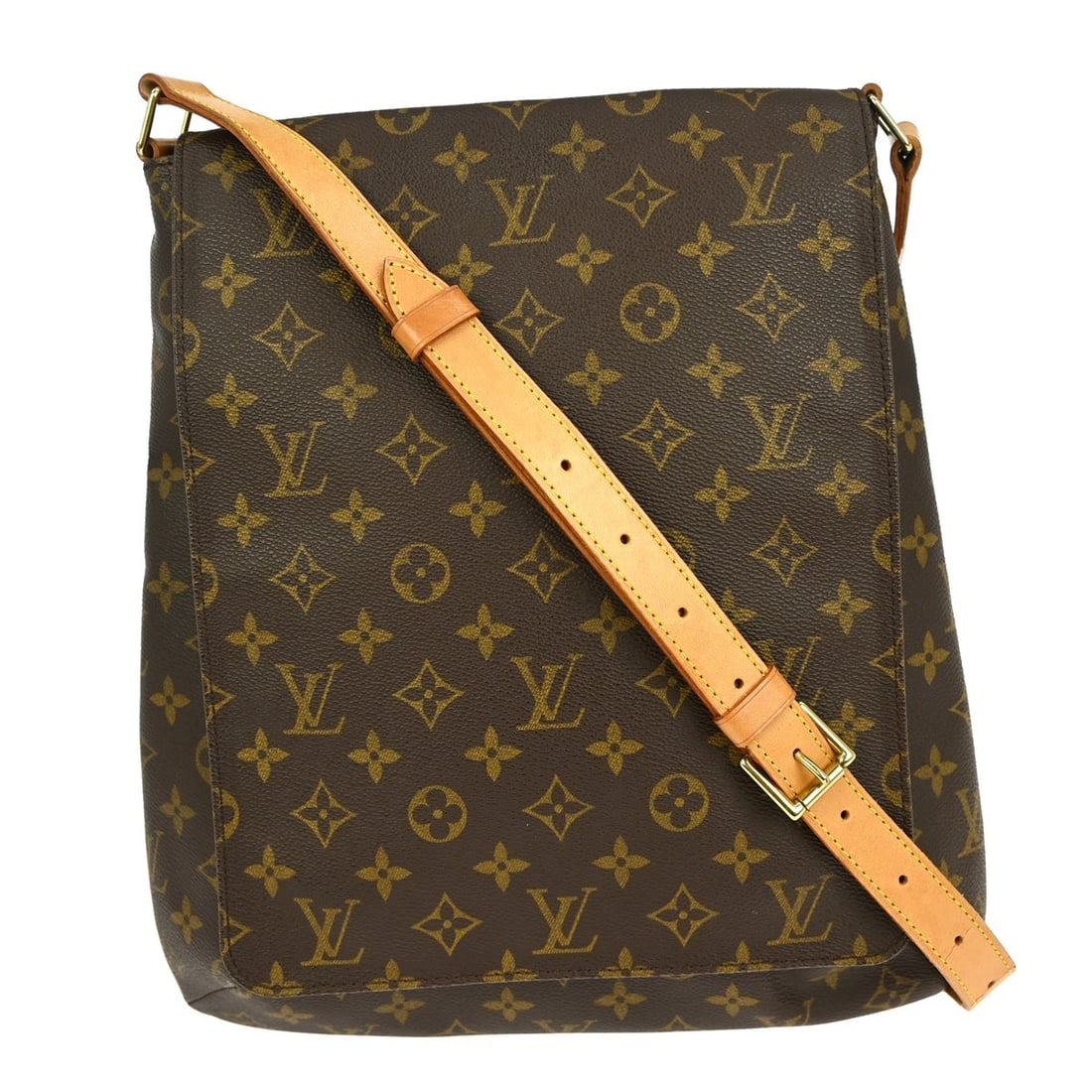 Monogram Canvas Musette Shoulder Bag by Louis Vuitton: Monogram Canvas Musette Shoulder Bag by Louis Vuitton This Louis Vuitton Musette handbag features the iconic Monogram canvas in brown and is designed for women. The bag shows signs of previous use, in