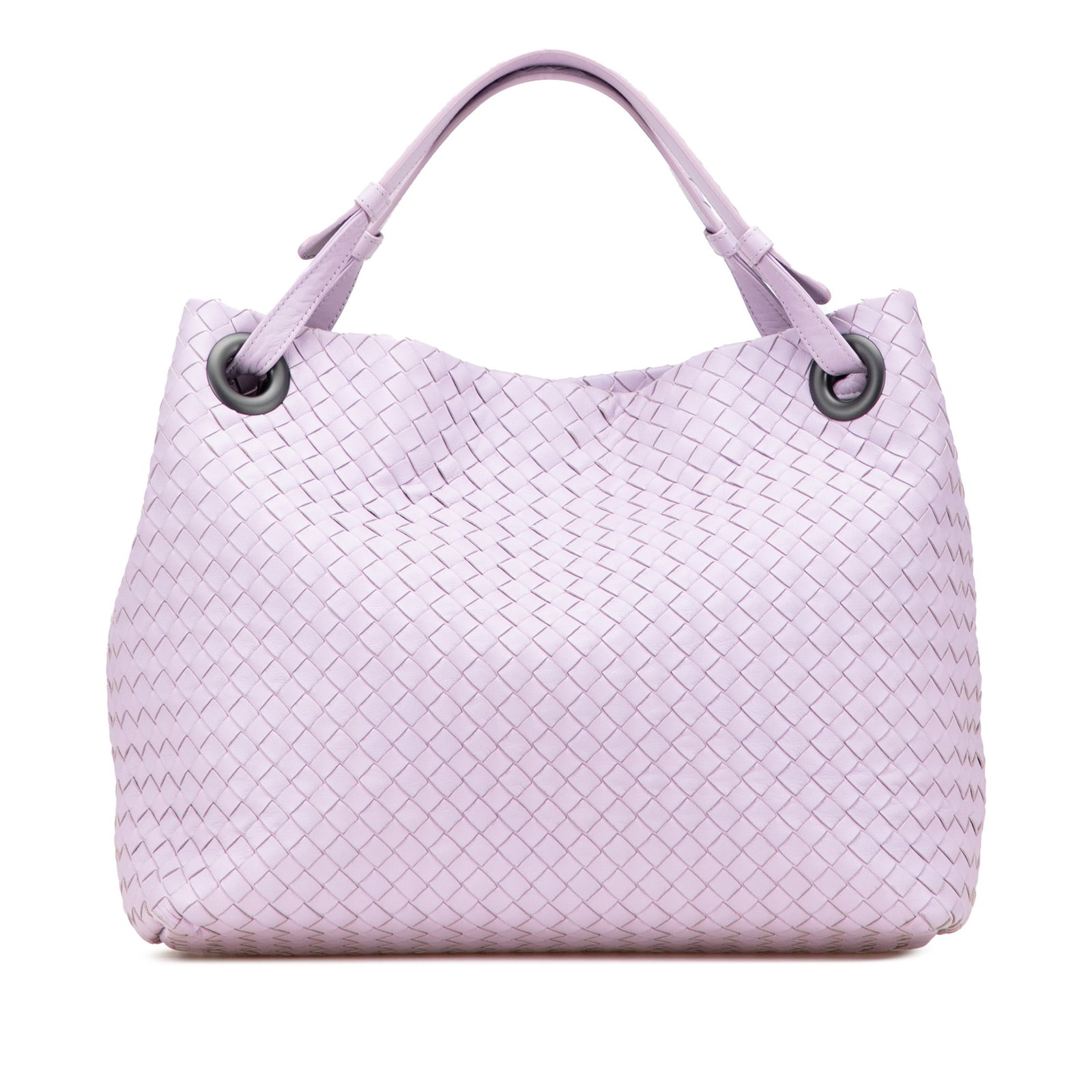Bottega Veneta Medium Nappa Intrecciato Bella Tote Purple Leather Bag: Bottega Veneta Medium Nappa Intrecciato Bella Tote Purple Leather Bag The Bottega Veneta Medium Nappa Intrecciato Bella Tote is a stylish and functional accessory, crafted from premium woven leather. 