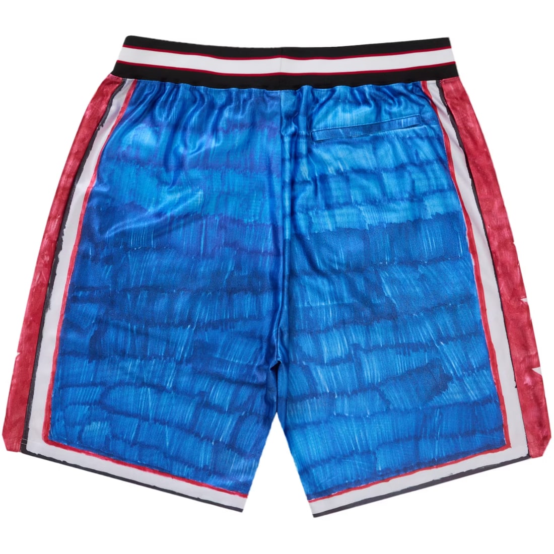 Graffiti Print Supreme Basketball Shorts in Blue and Red (1 of 1)