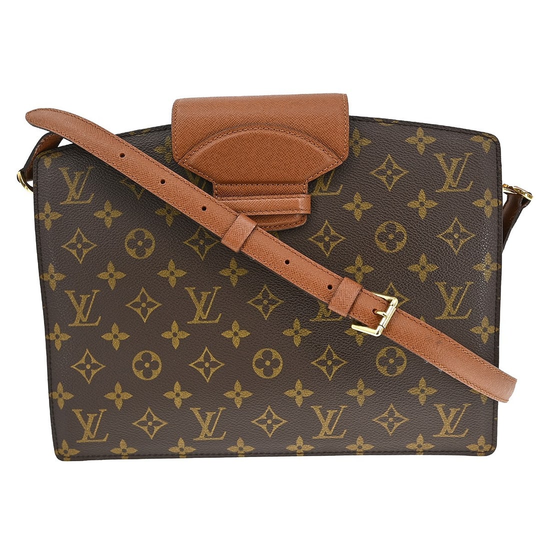 Louis Vuitton Courcelles Monogram Canvas Shoulder and Crossbody Bag M51375: Louis Vuitton Courcelles Monogram Canvas Shoulder and Crossbody Bag M51375 This Louis Vuitton Courcelles shoulder bag features the iconic monogram canvas exterior with brown leather trim and a medium-