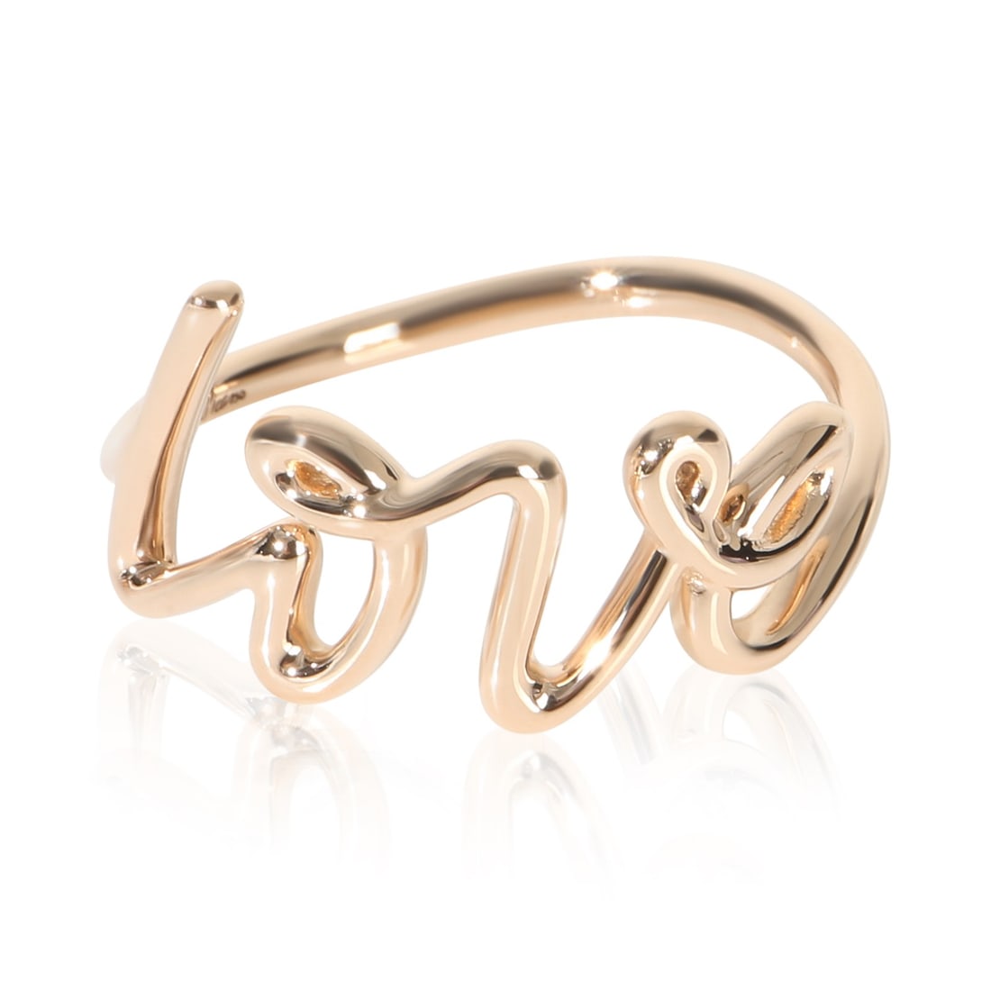 Paloma Picasso Graffiti Love 18k Rose Gold Ring Small Model Size 5.5: Paloma Picasso Graffiti Love 18k Rose Gold Ring Small Model Size 5.5 This Tiffany & Co. ring is crafted from 18k rose gold and features the Small Model Paloma Picasso Graffiti Love design. It is a wom
