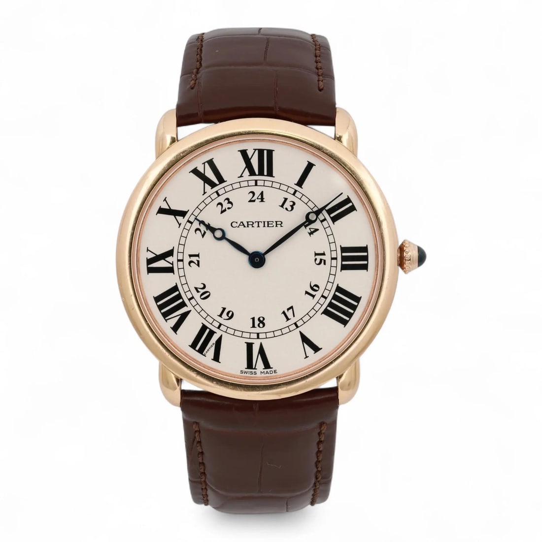 Cartier Ronde Louis 36mm 18K Rose Gold Manual Watch Cream Dial: Cartier Ronde Louis 36mm 18K Rose Gold Manual Watch Cream Dial Experience the elegance of the Cartier Ronde Louis watch, crafted in Switzerland. This luxurious wristwatch features a stunning 36mm roun