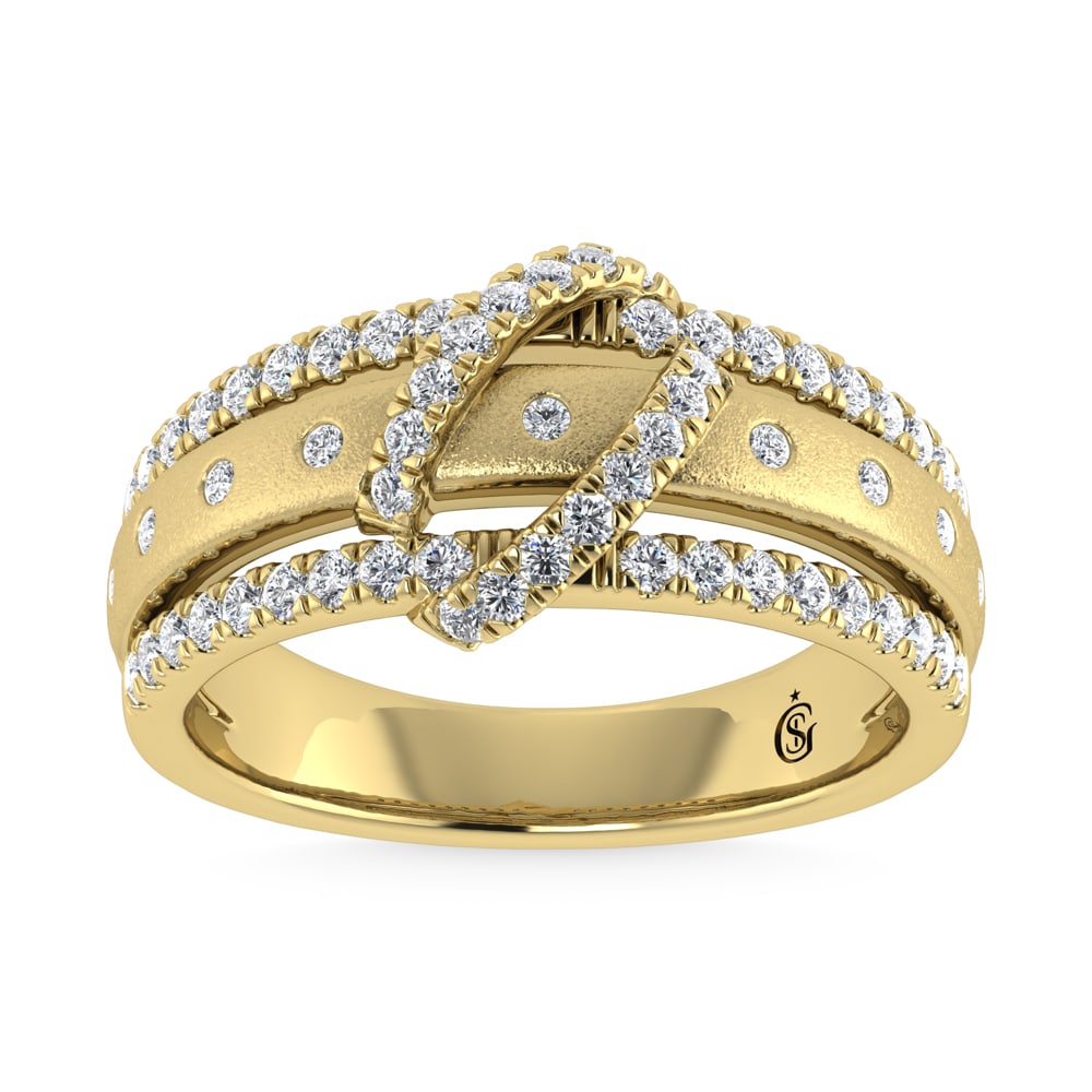 14K Two Tone 1/4 Ct.Tw. Diamond Mens Fashion Ring (1 of 4)