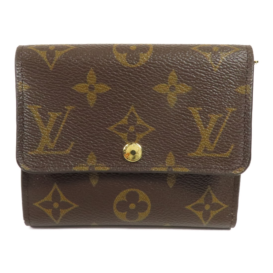 LOUIS VUITTON Tri-fold Wallet M60402 Monogram Brown GHW: LOUIS VUITTON Tri-fold Wallet M60402 Monogram Brown GHW This elegant Louis Vuitton tri-fold wallet combines luxury with functionality. Crafted from durable PVC coated canvas, it features a classic bro