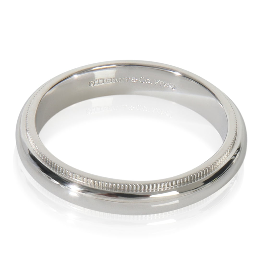Tiffany Together 4mm Platinum Milgrain Band Ring Size 9.5 (1 of 5)