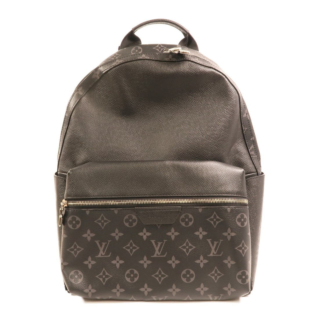 Louis Vuitton Discovery Backpack Black Taigarama Calfskin M31033 SHW: Louis Vuitton Discovery Backpack Black Taigarama Calfskin M31033 SHW This Louis Vuitton Discovery Backpack M31033 features a sleek black design crafted from calfskin leather. It offers a spacious inte