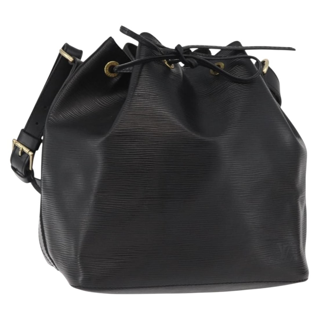 Louis Vuitton Petit Noe Black Epi Leather Shoulder Bag M44102 with Dust Bag: Louis Vuitton Petit Noe Black Epi Leather Shoulder Bag M44102 with Dust Bag This Louis Vuitton Petit Noe shoulder bag is crafted from durable Epi leather in black and features an adjustable shoulder s