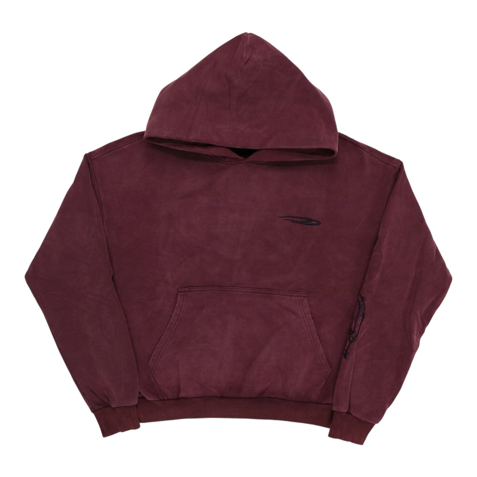 Small Barbed Crimson Red Hoodie by Ditch Athletic (1 of 1)