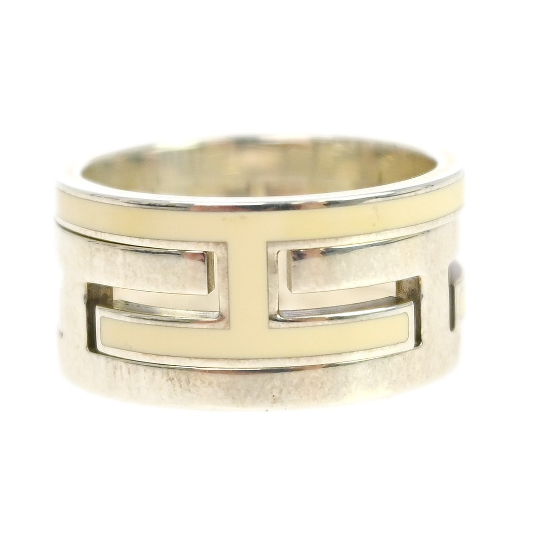 Hermes SV925 Silver Move H Ring Size 52 Vintage Jewelry (1 of 5)