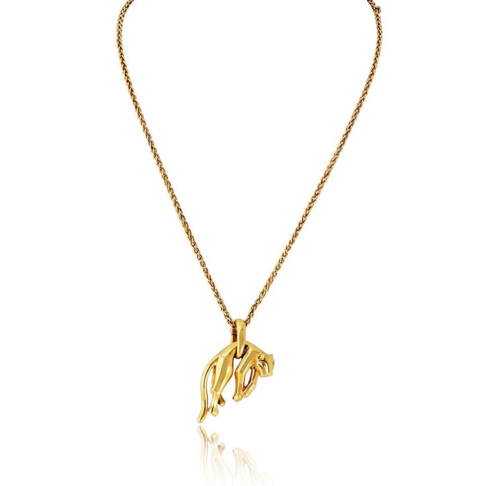 1991 Cartier Panthere Pendant Necklace in 18K Yellow Gold (1 of 8)