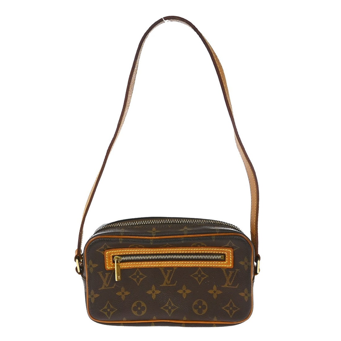 Louis Vuitton Monogram Cite Shoulder Purse Large M51183 Brown Vintage: Louis Vuitton Monogram Cite Shoulder Purse Large M51183 Brown Vintage This Louis Vuitton Pochette Cite shoulder bag features the classic monogram canvas leather exterior with double brown handles and 