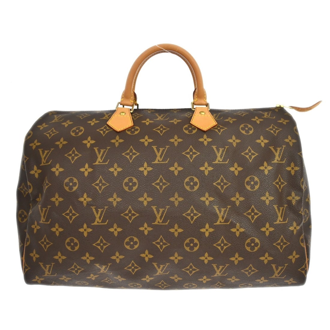 Louis Vuitton Speedy 40 Monogram Canvas Large Duffle Bag M41522: Louis Vuitton Speedy 40 Monogram Canvas Large Duffle Bag M41522 This is a Louis Vuitton Speedy 40 duffle handbag crafted from signature monogram canvas leather. The bag features a zip closure, double 