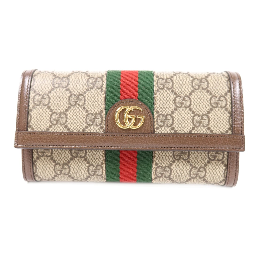 GUCCI Ophidia GG Bifold Purse Brown PVC Coated Canvas Long Wallet Gold Hardware: GUCCI Ophidia GG Bifold Purse Brown PVC Coated Canvas Long Wallet Gold Hardware This Gucci Ophidia GG long wallet features a bifold design crafted from brown PVC coated canvas. Designed for women, it 