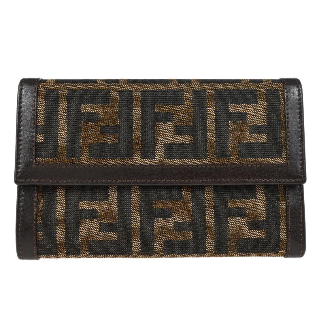 Fendi Vintage Brown Zucca Canvas Wallet Purse 2289-30858-018: Fendi Vintage Brown Zucca Canvas Wallet Purse 2289-30858-018 This vintage Fendi wallet purse features the iconic Zucca pattern in a rich brown color. Crafted from high-quality canvas, it showcases a f