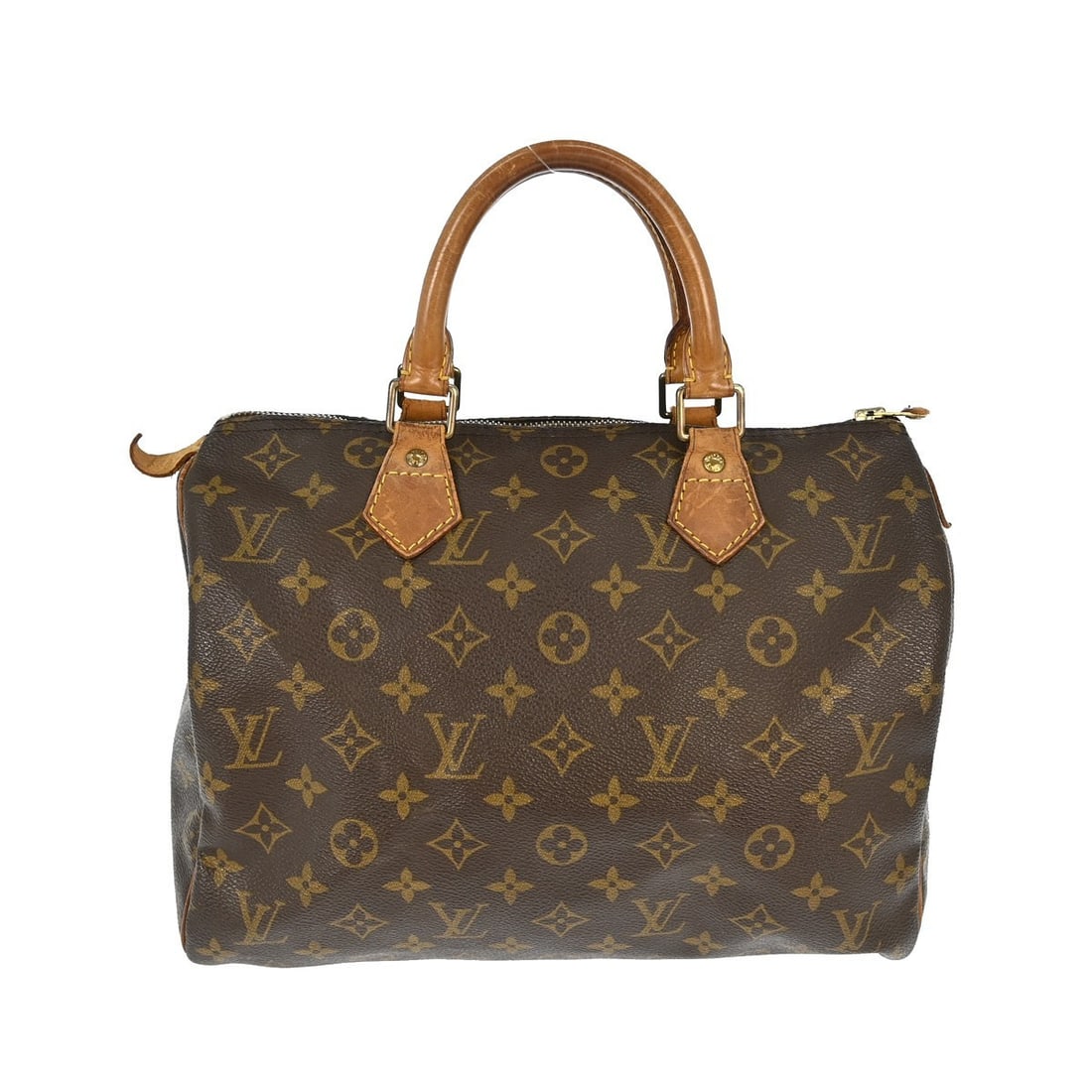 Louis Vuitton Speedy 30 Monogram Canvas Satchel M41526 Vintage Handbag: Louis Vuitton Speedy 30 Monogram Canvas Satchel M41526 Vintage Handbag This Louis Vuitton Speedy 30 handbag features the brand's iconic monogram canvas exterior with beige leather double handles and a