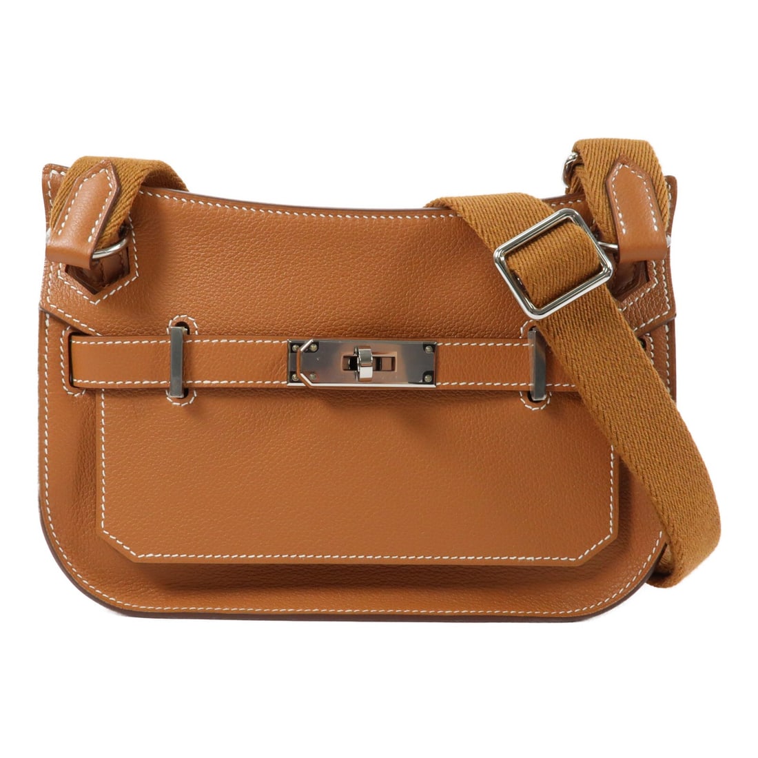 Hermes Mini Jypsiere Brown Evercolor Calfskin Shoulder Bag Palladium Hardware: Hermes Mini Jypsiere Brown Evercolor Calfskin Shoulder Bag Palladium Hardware This HERMES Mini Jypsiere shoulder bag is crafted from Evercolor calfskin leather in a rich brown hue. Designed for women,