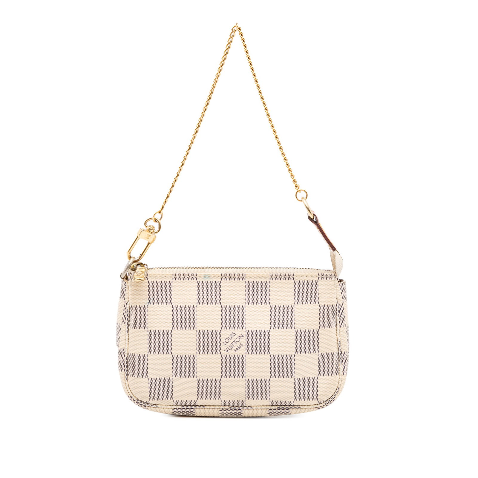 Louis Vuitton Damier Azur Mini Pochette Accessoires Bag: Louis Vuitton Damier Azur Mini Pochette Accessoires Bag The Louis Vuitton Damier Azur Mini Pochette Accessoires is a chic and practical accessory crafted from signature damier azur canvas. This stylis