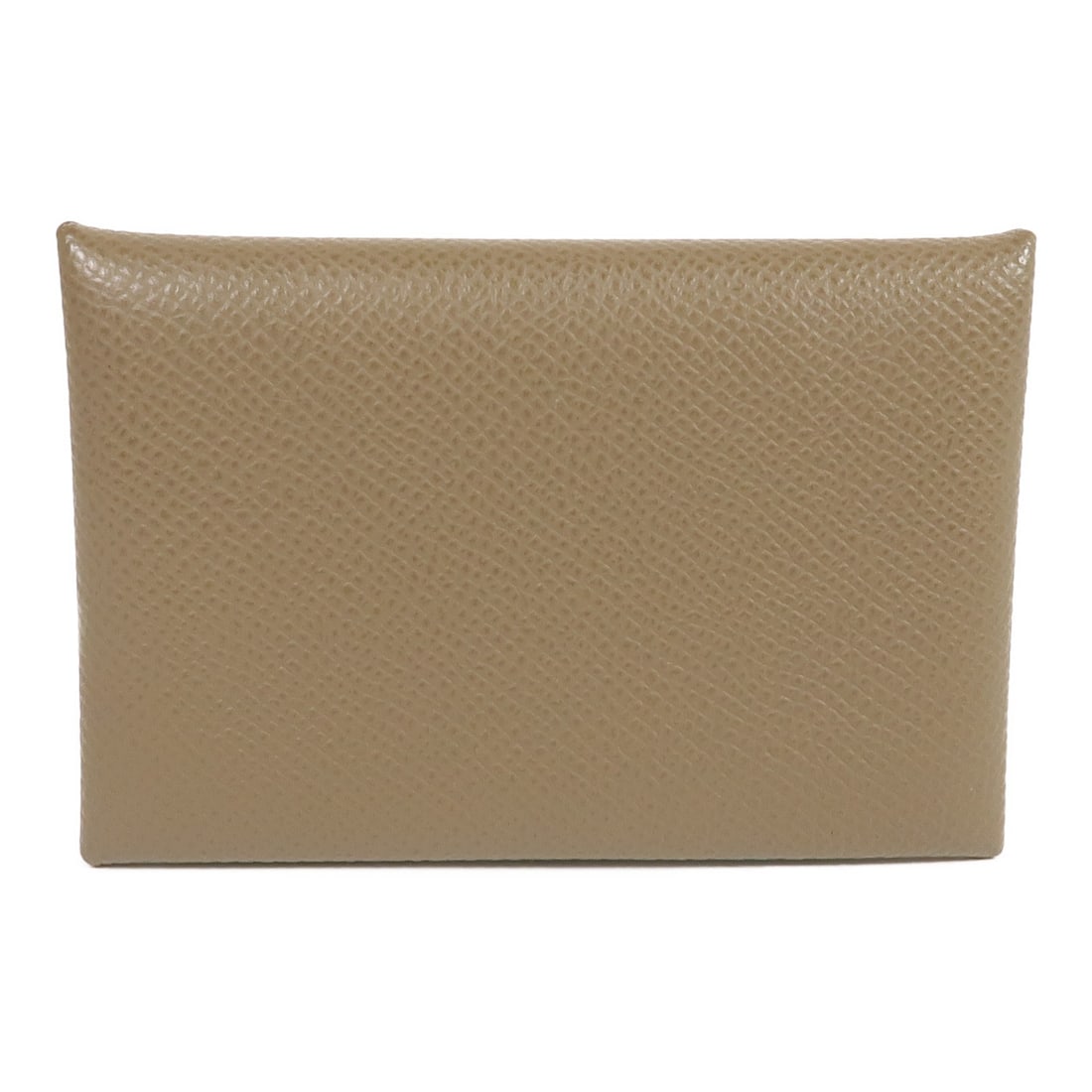 HERMES Calvi Card Holder Epsom Leather Etoupe Brown PHW (1 of 15)