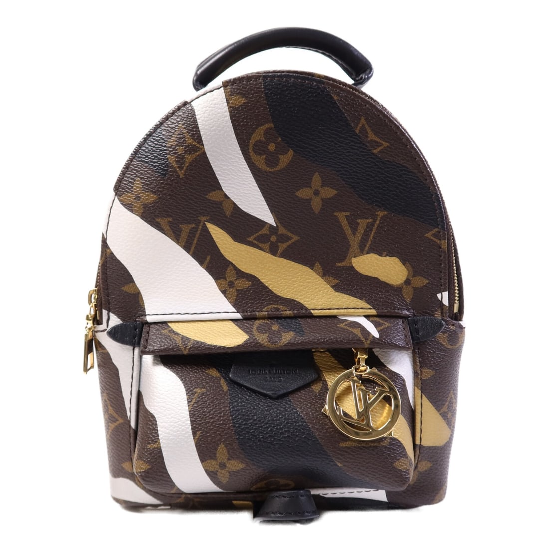 Louis Vuitton Palm Springs Monogram Backpack with Gold Tone Hardware M45143: Louis Vuitton Palm Springs Monogram Backpack with Gold Tone Hardware M45143 This Louis Vuitton Palm Springs Backpack features the signature Monogram pattern in brown on durable PVC coated canvas. The 