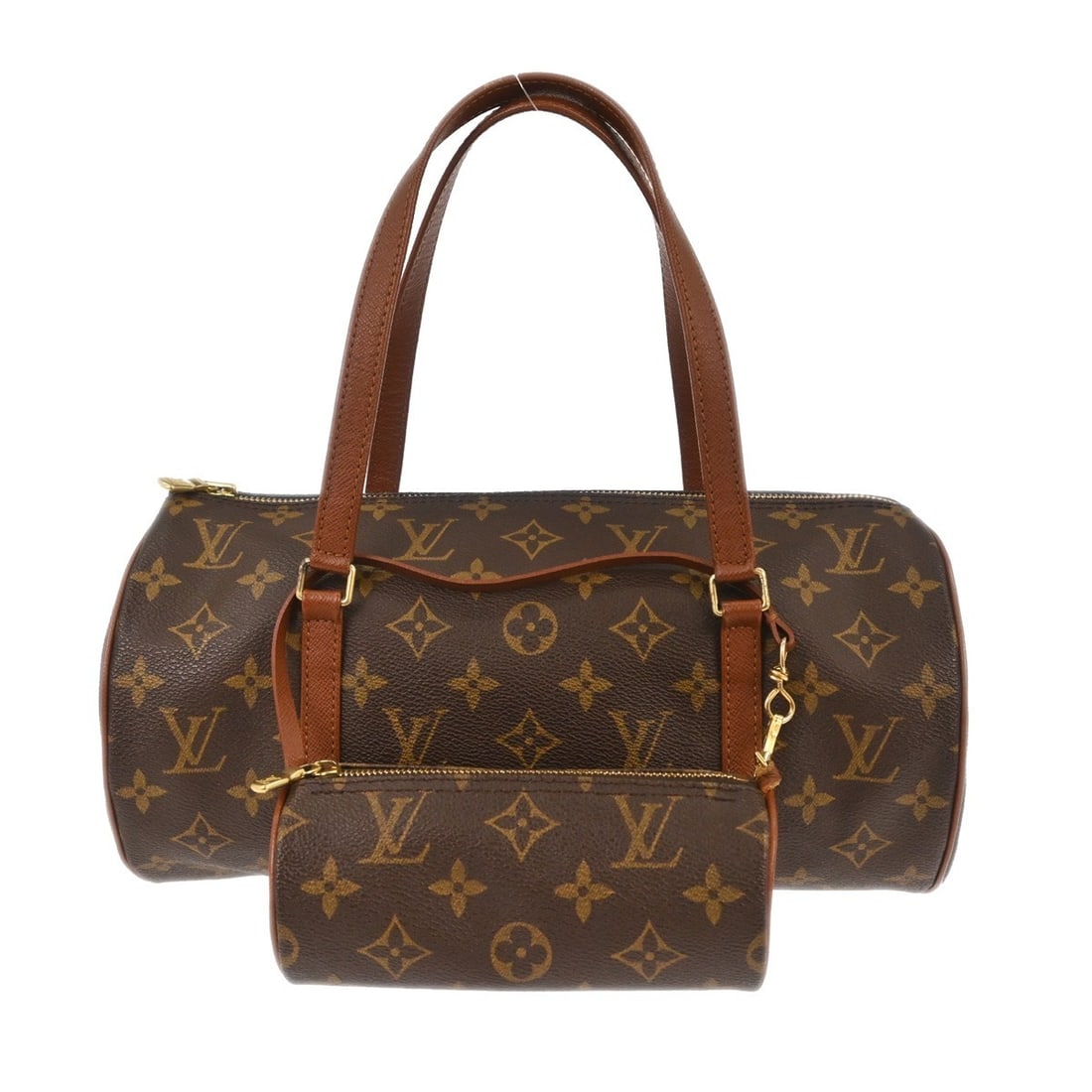 Louis Vuitton Papillon 30 Monogram Canvas Medium Brown Handbag Purse: Louis Vuitton Papillon 30 Monogram Canvas Medium Brown Handbag Purse This Louis Vuitton Papillon 30 handbag features the iconic monogram canvas with brown leather double handles and a zip closure. Des