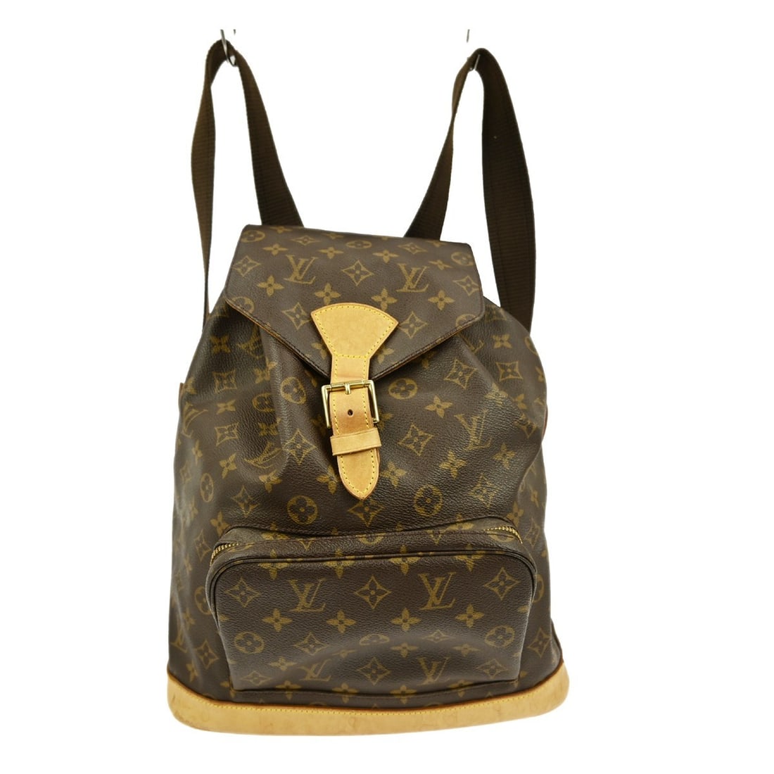 Louis Vuitton Montsouris GM Monogram Canvas Large Vintage Backpack: Louis Vuitton Montsouris GM Monogram Canvas Large Vintage Backpack This Louis Vuitton Montsouris GM backpack features the iconic monogram canvas leather exterior in brown with beige handle and strap d