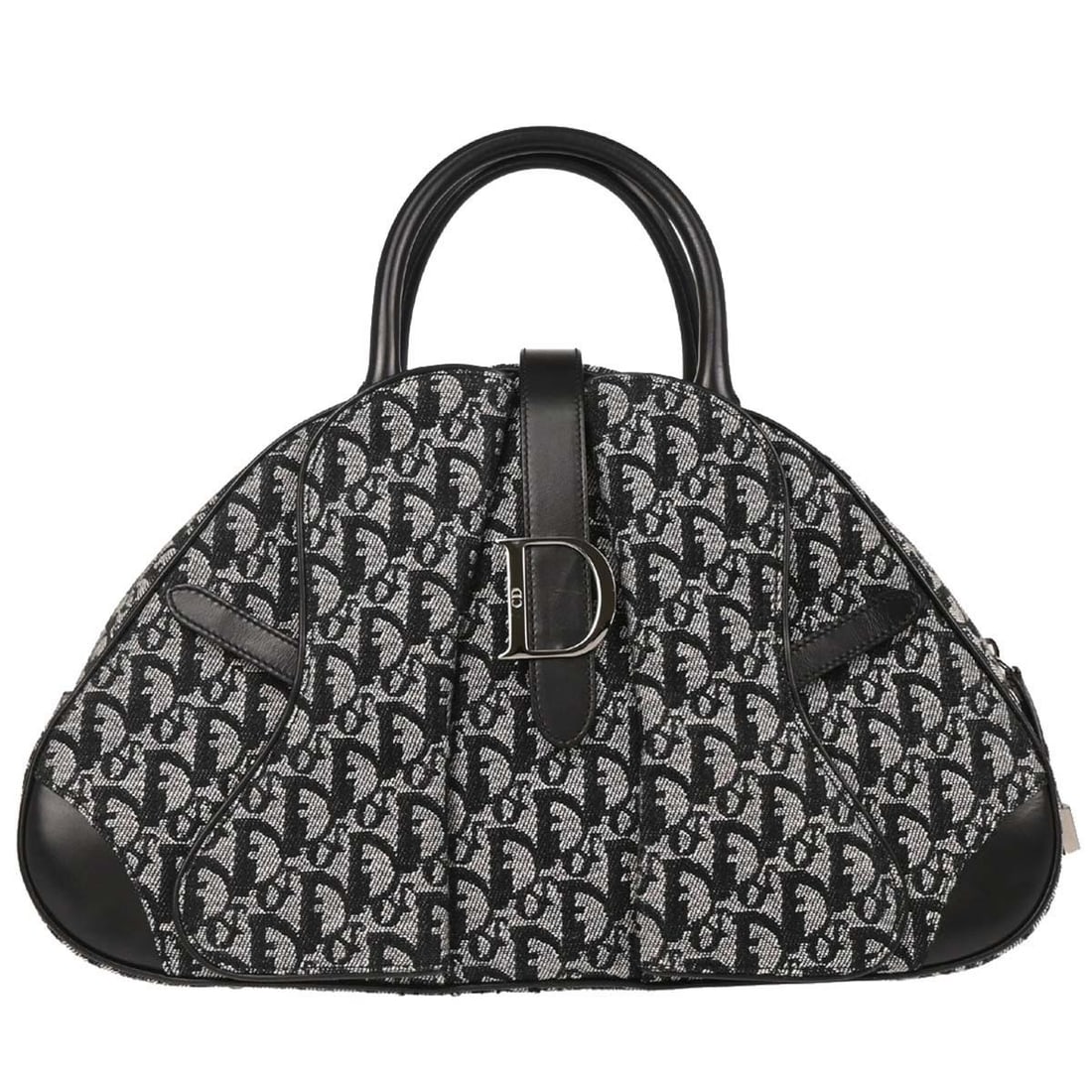 Christian Dior Black Trotter Double Saddle Handbag 05-MA-0092 (1 of 10)