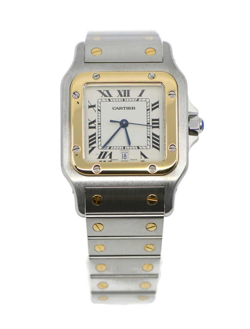 Cartier Santos Galbee 1566 Quartz 18K and Steel Wristwatch with Box (1 of 5)