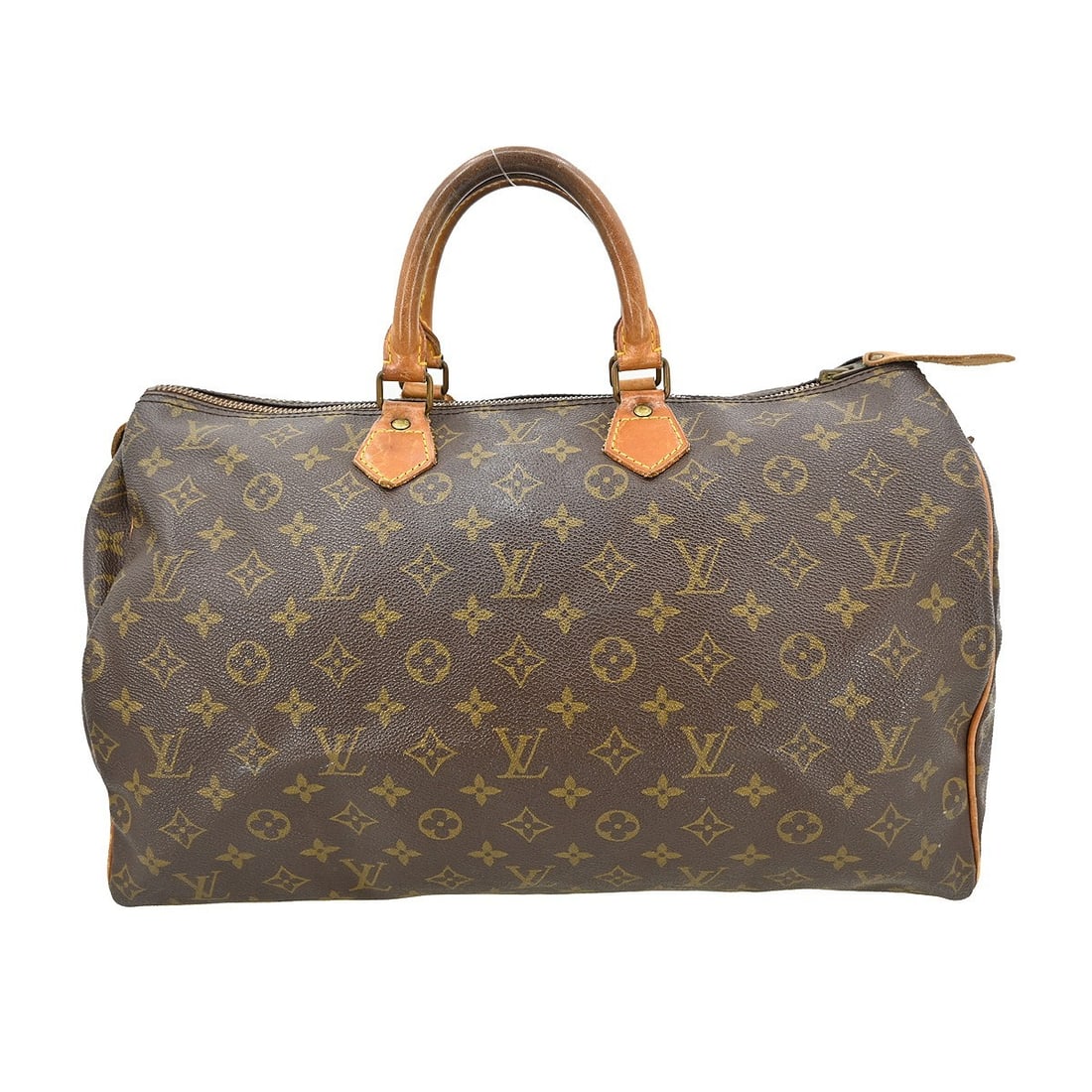 Louis Vuitton Speedy 40 Monogram Canvas Large Duffle Bag M41522: Louis Vuitton Speedy 40 Monogram Canvas Large Duffle Bag M41522 This Louis Vuitton Speedy 40 duffle handbag features the iconic monogram canvas leather exterior in brown with double handles and a zip 