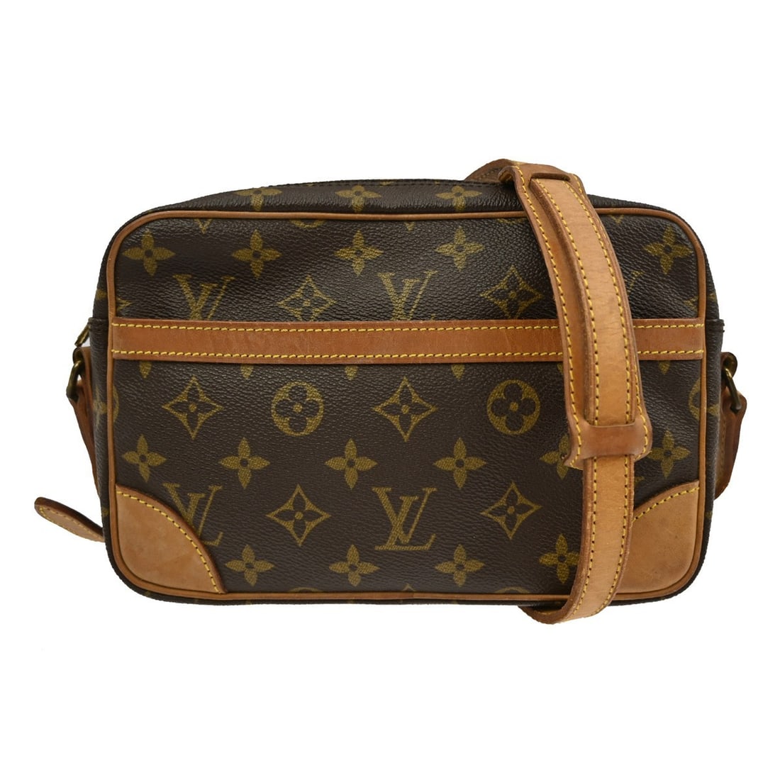 Louis Vuitton Trocadero 24 Monogram Leather Medium Shoulder Bag M51276: Louis Vuitton Trocadero 24 Monogram Leather Medium Shoulder Bag M51276 This Louis Vuitton Trocadero 24 shoulder bag features the iconic Monogram pattern on brown leather. Designed with a gold-tone zip