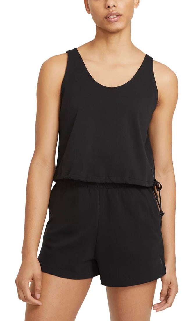 NIKE Women's Black Cotton Core Tank Top XL Activewear (1 of 2)