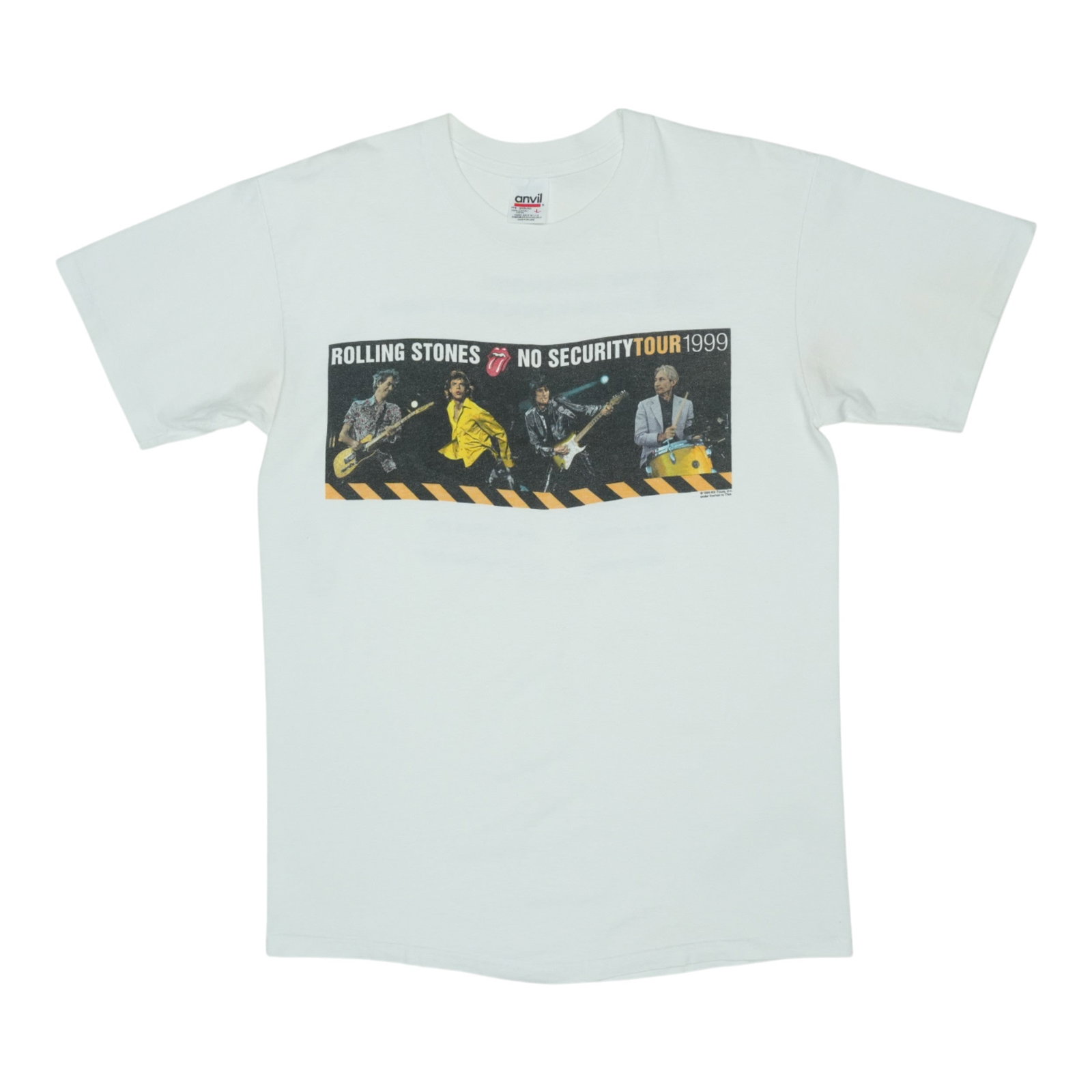 Vintage 1999 Rolling Stones No Security Tour White Cotton T-Shirt (1 of 8)