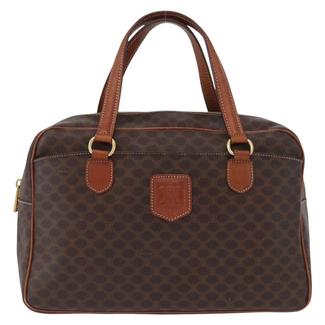 Celine Macadam Brown Canvas and Leather Vintage Shoulder Bag (1 of 18)