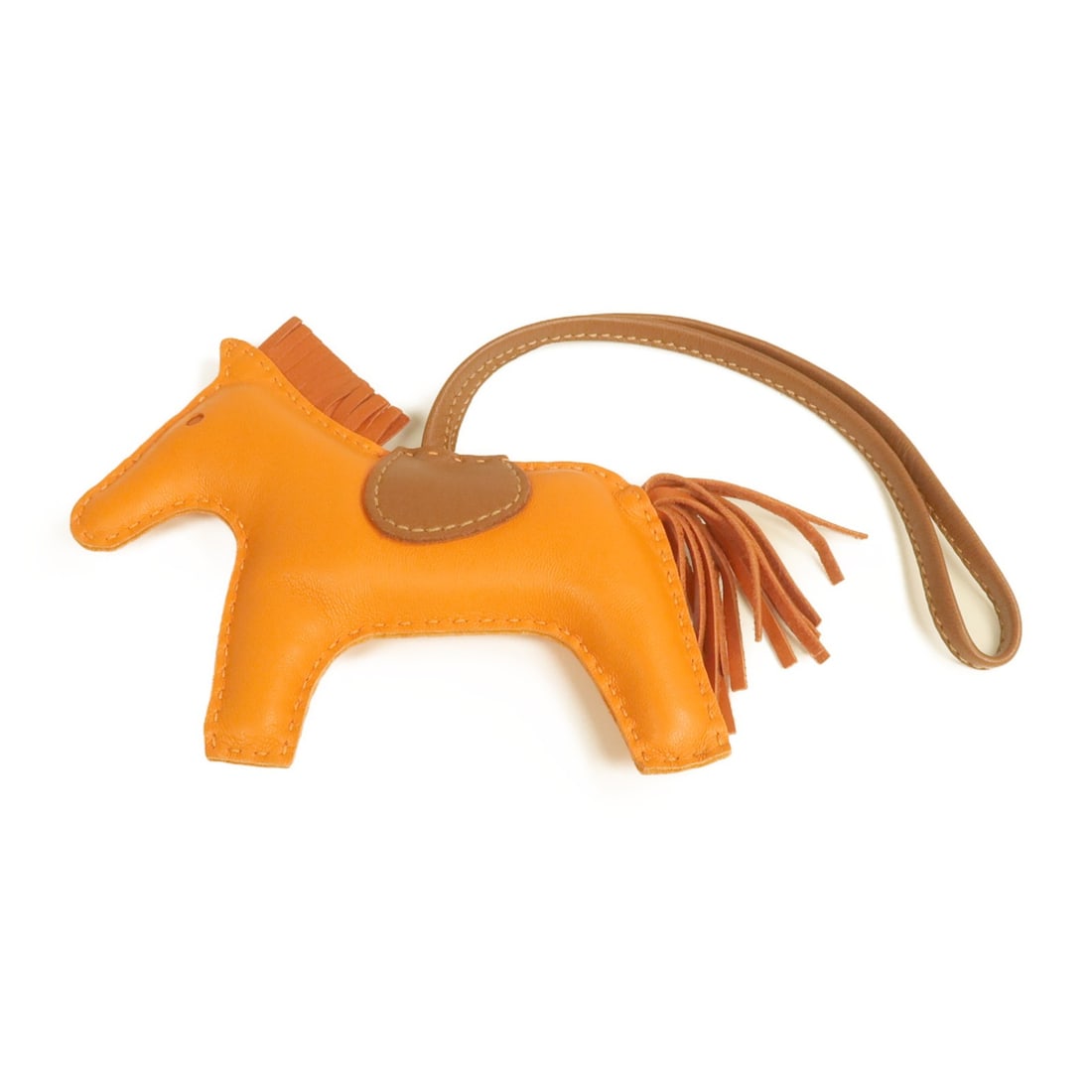 Rodeo MM Orange Lambskin Bag Charm by Hermes (1 of 8)