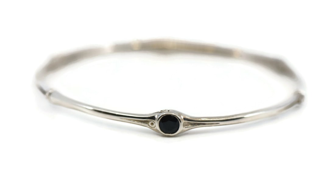 John Hardy Planted Bamboo Sterling Silver Bangle Bracelet 925 Authentic (1 of 4)