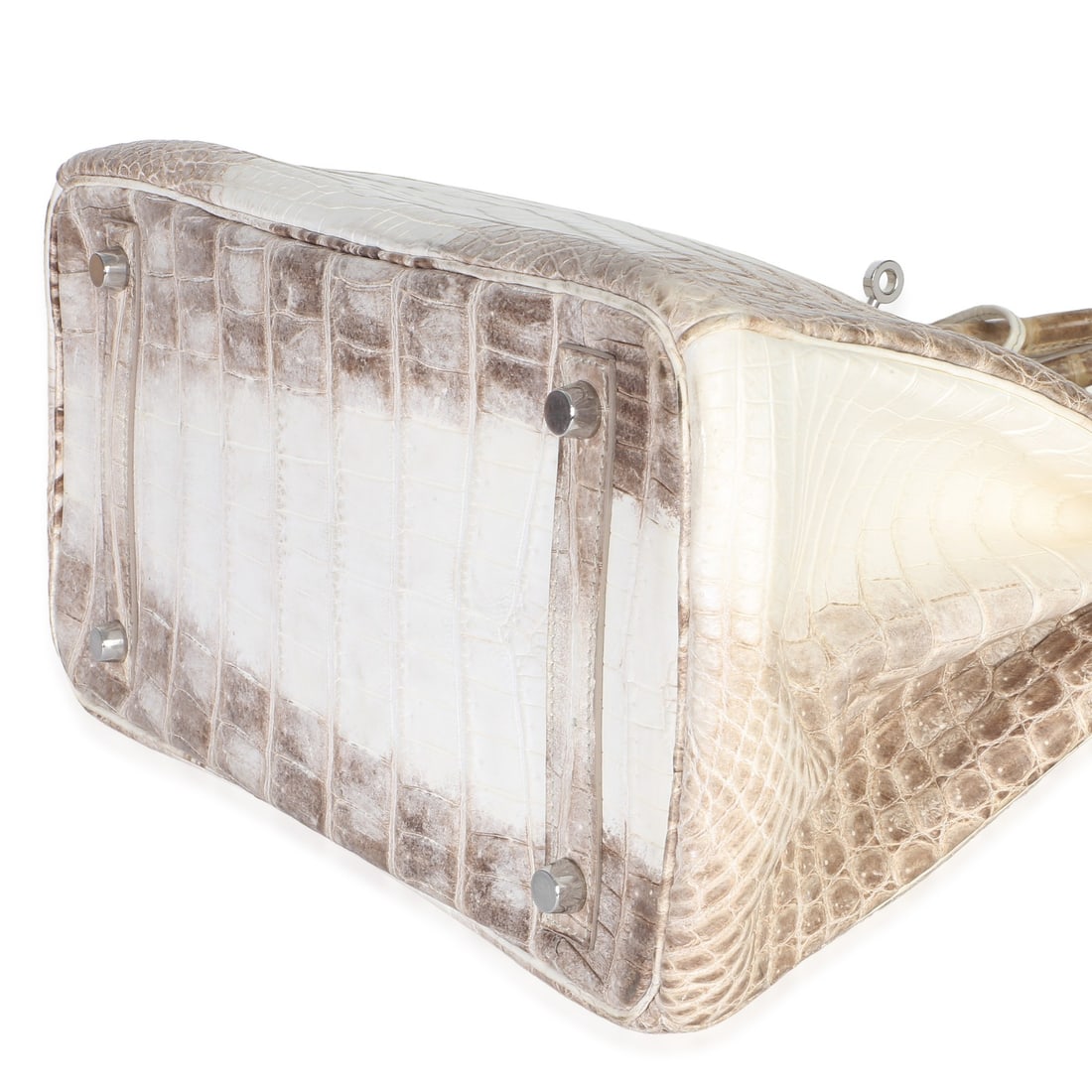 Hermes Birkin 30 Blanc Matte Niloticus Crocodile Silver Hardware Top Handle Bag - 7