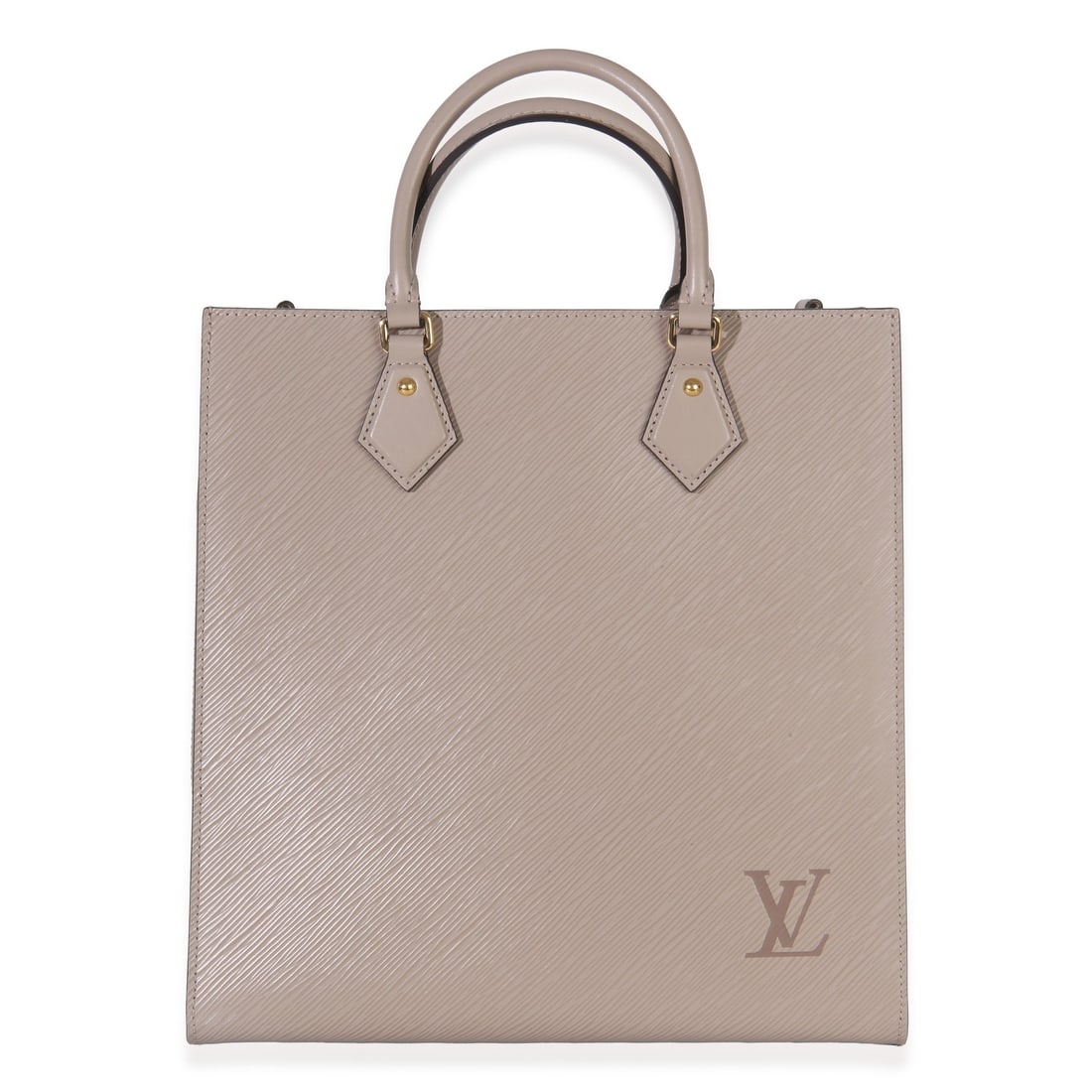Louis Vuitton Sac Plat PM Gray Epi Leather Top Handle Shoulder Bag: Louis Vuitton Sac Plat PM Gray Epi Leather Top Handle Shoulder Bag This Louis Vuitton Galet Epi Leather Sac Plat PM is a sophisticated unisex shoulder bag crafted in Italy. Featuring a gray Epi leathe