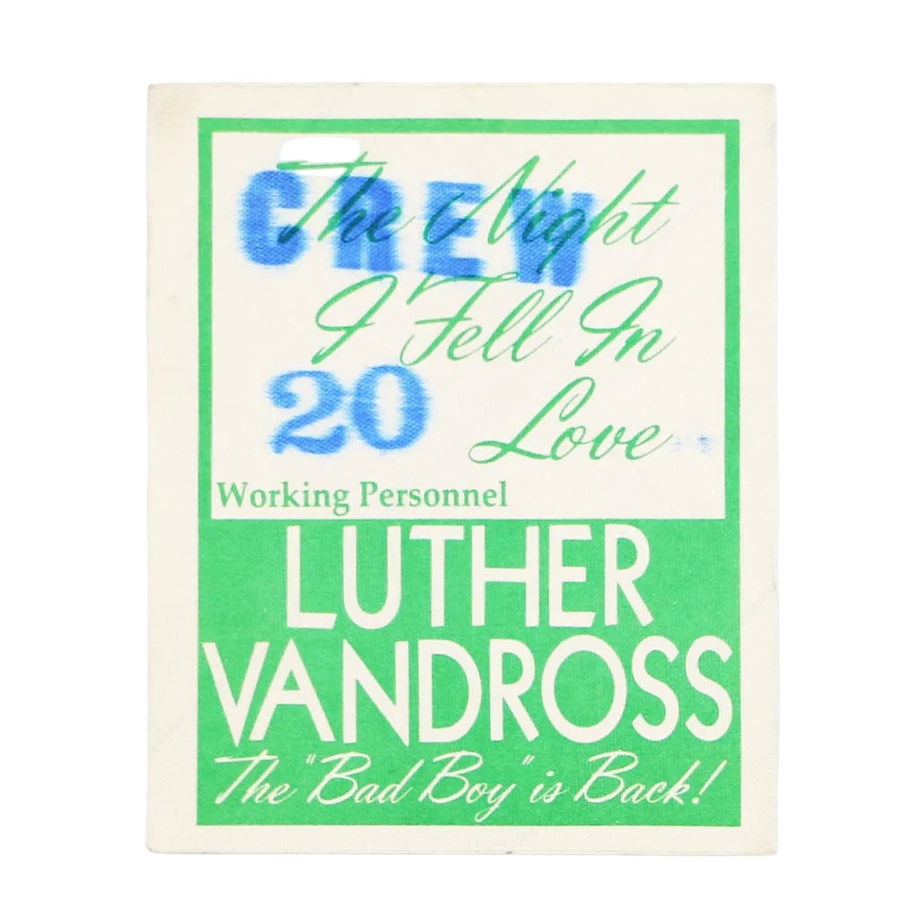 Vintage 1985 Luther Vandross Tour Crew Pass The Night I Fell In Love (1 of 2)
