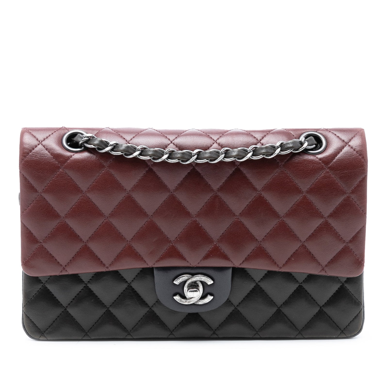 Chanel Tricolor Medium Double Flap Lambskin Leather Shoulder Bag (1 of 7)